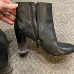 INC  37 International Concepts Black Heeled Ankle Boot Booties Photo 5