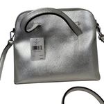Kate Spade NWT Medium Dome Crossbody Bag Silver Leather NEW Photo 1