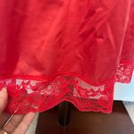 Vtg Y2K Kayser Slip Dress Sz 38 Bust Lace Coquette Babydoll USA 60s Fairy Grunge Red Size L Photo 8