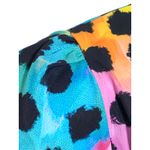 Little Party Dress Womens 10 Cheetah Print 80s V Neck Colorful Neon Retro Twirl Pink Photo 4