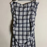 Free People NWOT  Brandie Plaid Midi Dress Women's L Strapless Slit Black White Photo 11