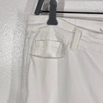 Soft Surroundings  White Crop Pants Lace Hem Denim Jeans‎ Sz 10P Petite Coastal Photo 6