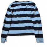 Nautica Y2K Jeans Blue Striped Lace Up Top, Women's Size L Photo 2