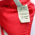 BKE  Swim Red Studded Crisscross Swim Sports Bra Bralette Bikini Top L Large Photo 5