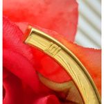 Gold Tone Signed Cuff Bracelet Well Made Engraved Follow Your Heart Photo 8