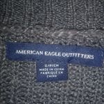 American Eagle  S Gray Lace Up Pullover Sweater Photo 4