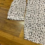 The Limited  Women's Size Small Tie Neck Blouse Semi-Sheer Pink Black Dot Print‎ Photo 2