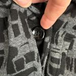 Sandro  Black Gray Collared Belted Soft Shell Trendy Dressy Button Up Jacket Sz S Photo 2