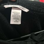 Victoria's Secret  Black Lace-Up cropped hoodie size medium Photo 3