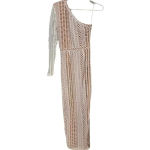 Michael Costello NEW-NWT x REVOLVE Berthe Ivory One Shoulder Lace Maxi Dress XS Photo 4