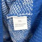 Blue Checkerboard V Neck Sweater Vest Size 1XL Grunge Streetwear Plus Size Boho Photo 3