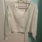 Hollister SheIn White Front Twist Sweater Photo 0