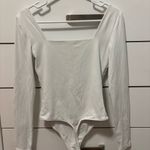 Aritzia  Babaton White Sqaure Neck Bodysuit Photo 2