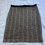 Sunny Leigh Elegant Black and Gold Overlay Pencil Skirt Photo 3