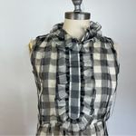 Chloé Chloe Ruffle Silk Checkered Blouse Photo 2