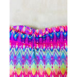 PilyQ  Bikini Bottom Reversible Blue Tie Dye $76 Ruched Back Photo 5