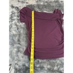 Purple Cowl Neck Short Sleeve Top Size L Size L Photo 2