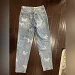 PacSun  Blue Butterfly Print Women's Jeans ultra high rise slim 25 Photo 2