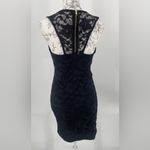 None Black lace cutout mini dress, bodycon, sleeveless size large‎ Photo 1
