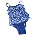 Maxine of Hollywood  Blue Geometric One Piece Photo 1