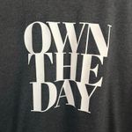 On 34th Women's Dark Gray Own the Day Motivational Cuffed Sleeve T Photo 1