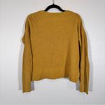 Madewell  Mustard Yellow Chunky Knit Cropped Pullover Sweater Womens XS Fall Cozy Photo 1