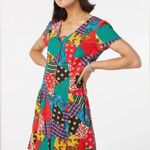 Dangerfield Patchwork Viscose Dress size AU 12/8 Green Photo 9