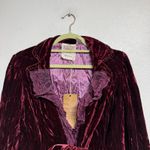Lulumari  Burgundy Vintage Velvet Jacket Sz L NWT Photo 2