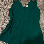 Charming Charlie Vintage Green  Beaded Shoulder Blouse Sz l Photo 0