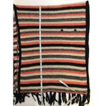 Kensie Coral/Black/Cream Stripe Knit Sweater Shrug Poncho Sz O/S Photo 3