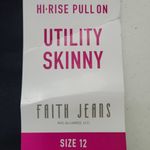 NWT Hi Rise Pull‎ On Utility Jeans Womens Jeggings Skinny Comfort Size 12 Blue Photo 3