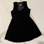 Garage  High Neck Mesh Overlay Sweetheart Neckline Mini Dress Womens Medium Black Photo 0