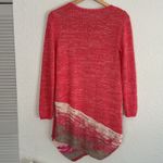 Soft Surroundings Beachy Coral Summer Vacation Tunic Sweater Open Knit Artsy Photo 5