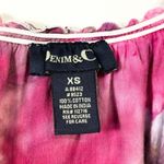 Denim & Co XS Top Handmade Tie Dye Eyelet Button Down Babydoll Y2K Boho 1616 Pink Photo 10