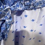 BCBG Maxazria Vance Blue Floral Tie Romper Women's Size Medium Photo 7