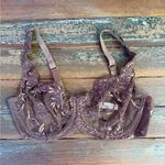 Soma Mauve Underwire Unlined Lace Bra ~ Size 36D 💚🍄 Brown Photo 0