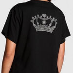 PINK - Victoria's Secret Victoria secret pink Limited Edition Pure Black bling campus cotton tee Small Photo 0