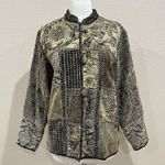 Flashback Velour Patchwork Blazer Jacket Size Small Brown Photo 1