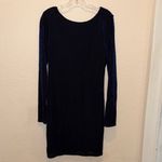 Elegant Navy Blue Shimmery Glittery Velvet Dress Size XL Photo 1