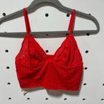 Aerie NWT Cable Lace Longline Bralette Red Size S Photo 2