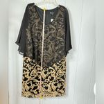 Connected Apparel  Black and Gold Blouse Photo 3