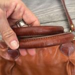 J.Crew Tan Leather Handbag with Gold Accents Photo 8