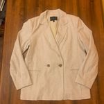 Banana Republic  14 Cream/tan Linen blend Blazer Double Breasted Suit Jacket Photo 0