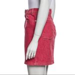 frame denim FRAME Faded Red Denim Mini Skirt Size 26 Photo 7