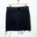 Madewell  Black Stretch Denim Mini Skirt Step Hem 28 Photo 0