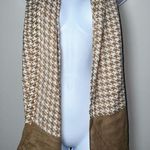 Lands' End Lands‎ End Honey Beige Houndstooth Women’s Scarf OSFA New Photo 0