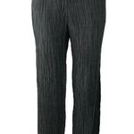 ZARA Women's Black Crinkle Elastic Waist Wide Leg Pull On Ankle Trouser Pants XL Photo 0