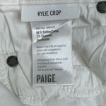 Paige  Kylie Crop Roll Hem Skinny White Women’s Jeans Size 25 Photo 4
