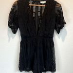 Honey Punch Black Butterfly Romper Small Photo 3