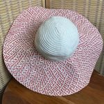 Kooba White & Pink Woven Sun Hat Packable Photo 1